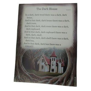 The Dark House Poster Anonymous 30267 Poetry VNTG